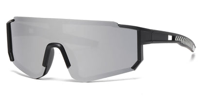 DS-4591 - Lentes infantiles con diseño de media montura y lente espejo tipo escudo