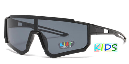 DS-4583 - Lentes deportivos para niños tipo escudo con mica espejo de color