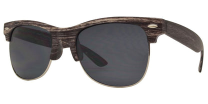 DS-7912 - Lentes de sol media montura estilo Horn Rimmed con acabado efecto madera