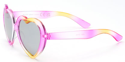 DS-4581 - Lentes de sol para niños con forma de corazón y marco plástico divertido