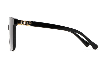 DS-2680 - Lentes de sol cuadrados estilo mariposa con mica plana