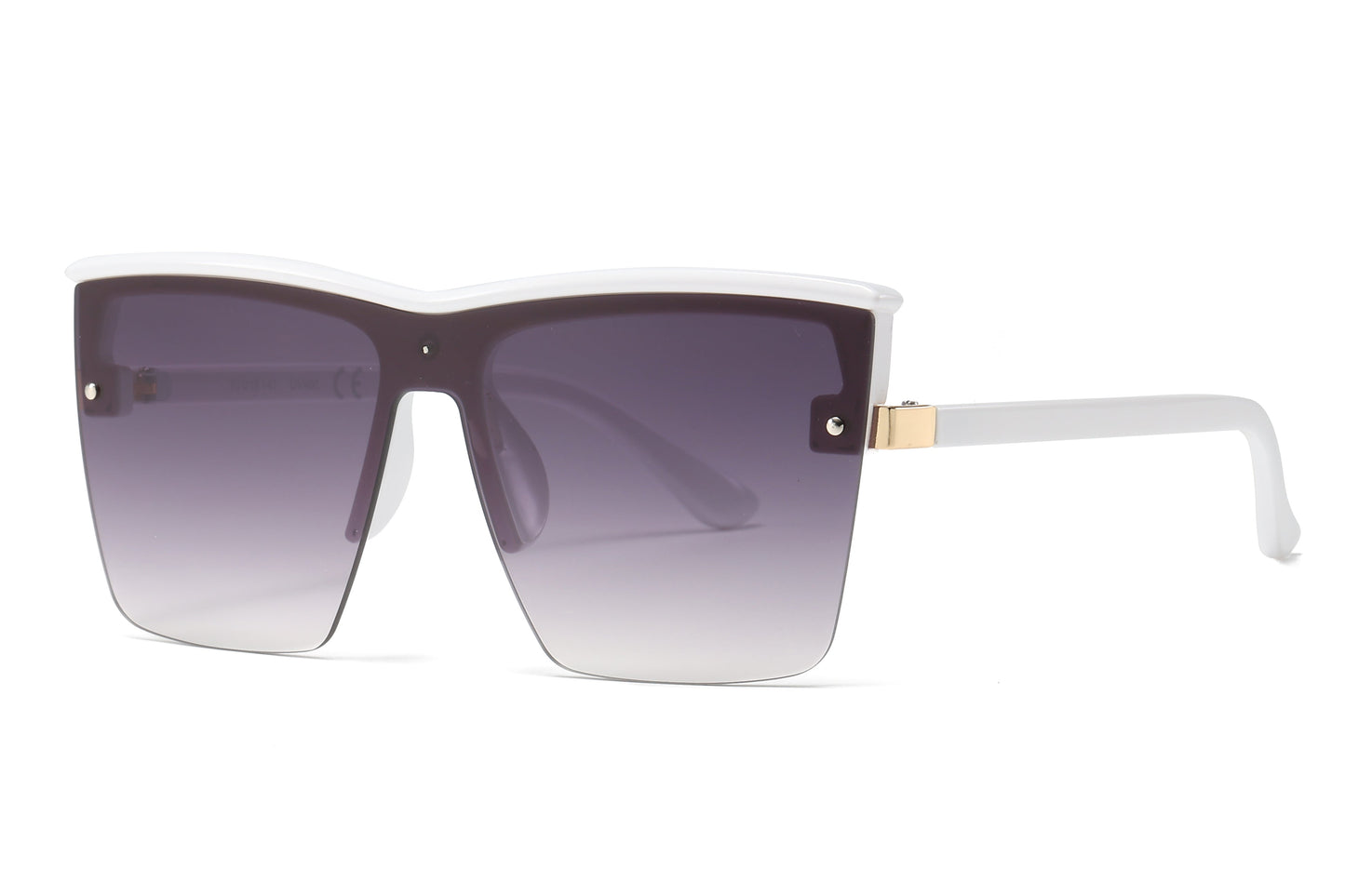 DS-8030 - Lentes de sol de estilo cuadrado de una sola pieza y estilo minimalista