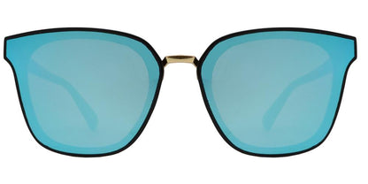 DS-7962 - Lentes cuadrados Horn Rimmed con puente metálico y mica plana