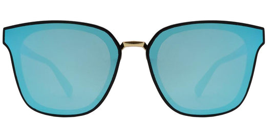 DS-7962 - Lentes cuadrados Horn Rimmed con puente metálico y mica plana