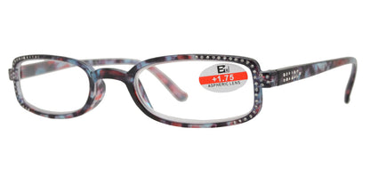 DS-RS 1128 - Lentes de lectura rectangulares pequeños de plástico con acabado mármol